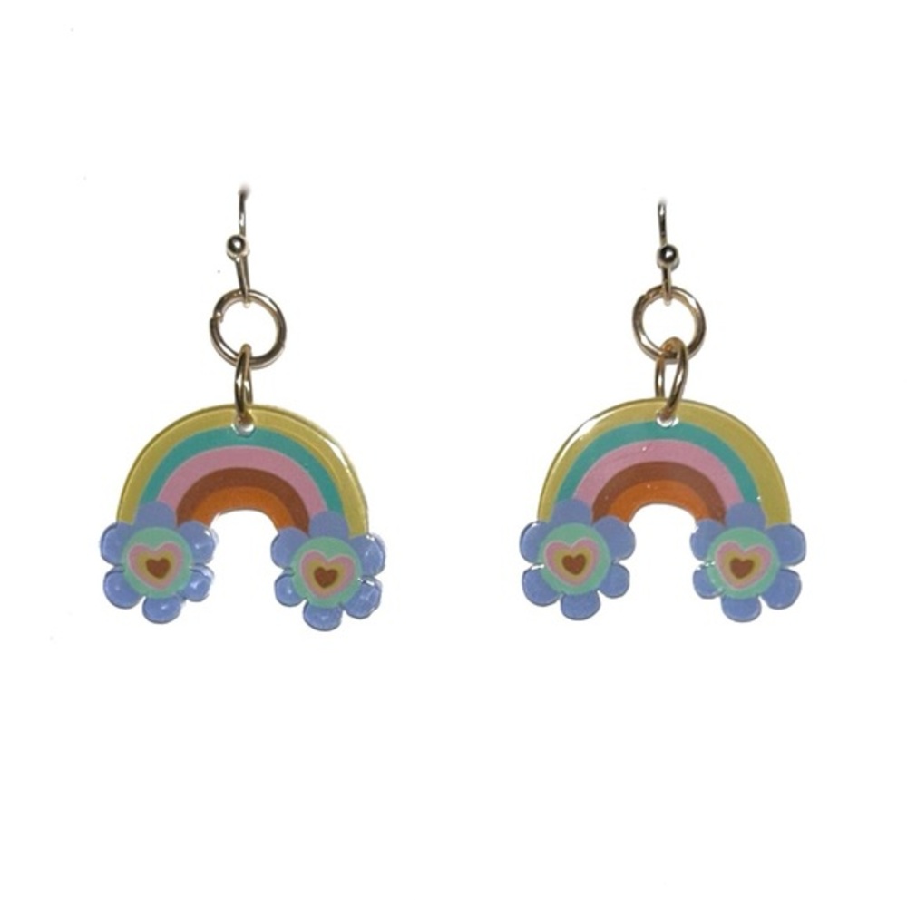 5 for $25 🌙  Colorful Rainbow Flower Earrings